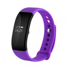 V6 Purple Silicon Sports Wristband Deep WaterProof Quick Charge Smart  Bracelet