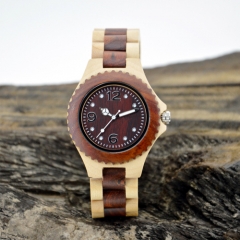 Vogue Wooden  Quartz wrist watch for man