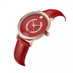 New fashion luxury ladies genuine leather waterproof  wrist watch