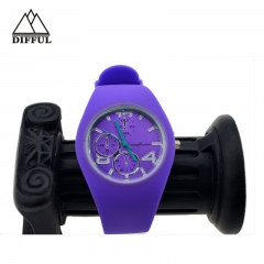 high quality alloy case silicon material various color iceful wrist watch