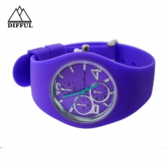 high quality alloy case silicon material various color iceful wrist watch