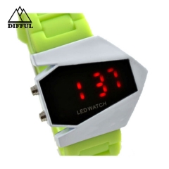 Aircraft LED watch silicon material digital display different color strap hot sale with high quality