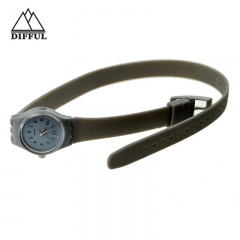 long strap siliocn watch with digital display circle dial face in different color specilal design
