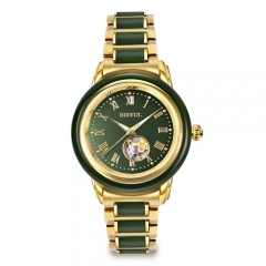 Custom Top-Quality hot sale man Mechanical  jade  wrist Watch