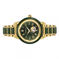 Custom Top-Quality hot sale man Mechanical  jade  wrist Watch