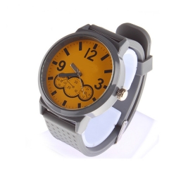 alloy case watch silicon material strap watch big dial face high quality hot sale watch