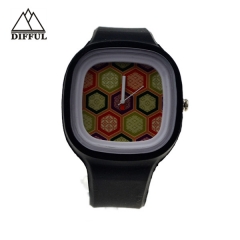 silicon material more colors watch square shape watch hiha quality hot sale