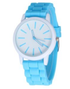 rubber material strap in more colors watch high quality wristband,sports watch for women